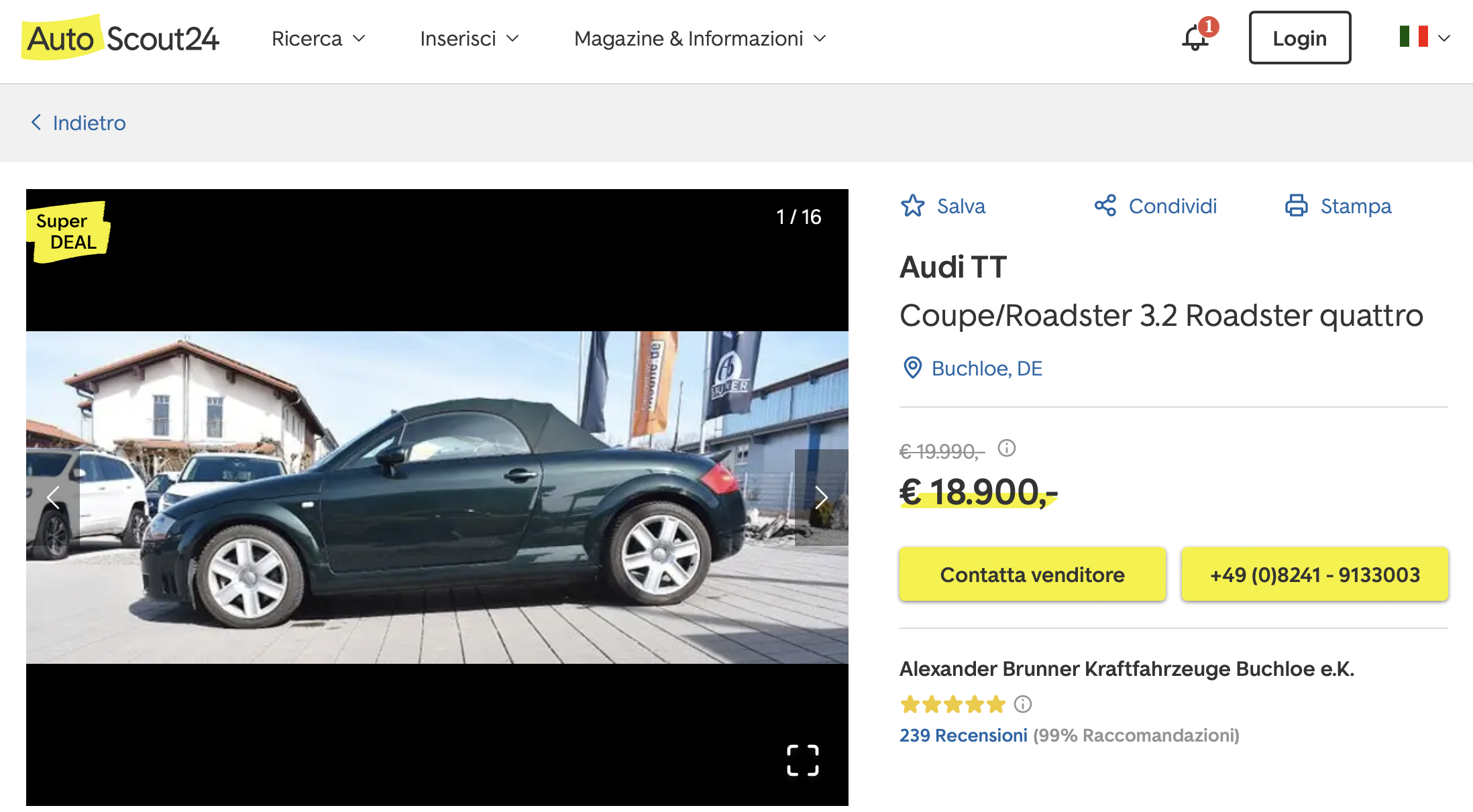 Audi TT Coupé 3.2 Quattro - Photo